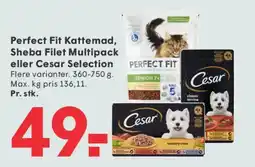 SPAR Perfect Fit Kattemad, Sheba Filet Multipack eller Cesar Selection tilbud