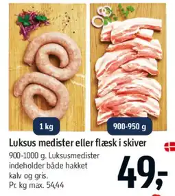 Føtex Luksus medister eller flæsk i skiver tilbud