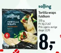 Føtex Tortilla wraps fuldkorn tilbud