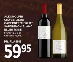 MENY Alkoholfri Chavin Zero - Cabernet/Merlot, Sauvignon Blanc eller Rosé tilbud