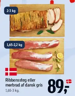 Føtex Ribbensteg eller mørbrad af dansk gris tilbud