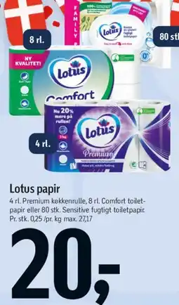 Føtex Lotus papir tilbud