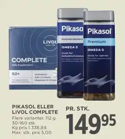 MENY Pikasol eller Livol Complete tilbud