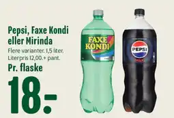 Min Købmand Pepsi, Faxe Kondi eller Mirinda tilbud