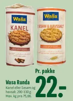Min Købmand Wasa Runda tilbud