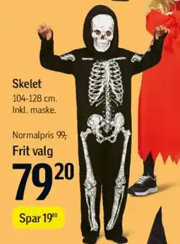 Føtex Skelet / Djævlekjole tilbud