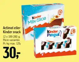 Føtex Actimel eller Kinder snack tilbud