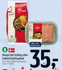 Føtex Danpo hel kylling eller hakket kyllingekød tilbud