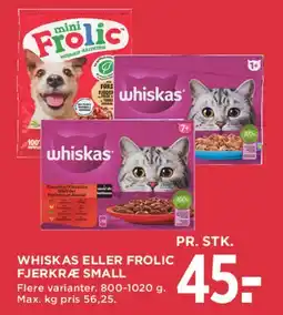 MENY Whiskas eller Frolic tilbud