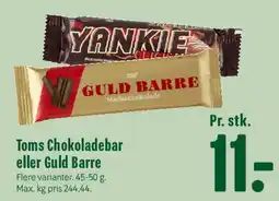 Min Købmand Toms Chokoladebar eller Guld Barre tilbud