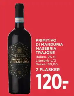 MENY Primitivo di Manduria Masseria tilbud