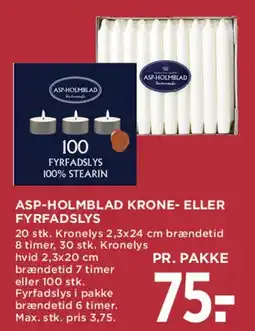 MENY Asp-Holmblad krone- eller fyrfadslys tilbud