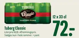 Min Købmand Tuborg Classic (12 x 33 cl) tilbud