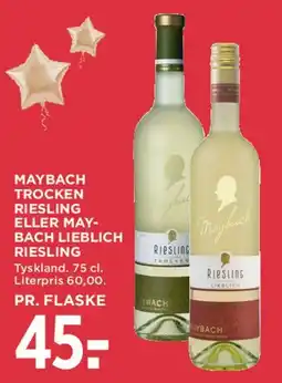 MENY Maybach Riesling (Trocken eller Lieblich) tilbud