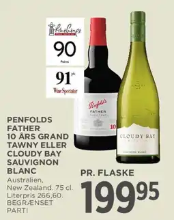 MENY Penfolds Father (10 års Grand Tawny) / Cloudy Bay Sauvignon Blanc tilbud