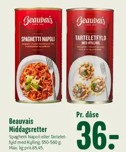 Min Købmand Beauvais Middagsretter tilbud