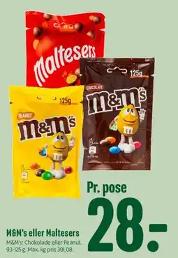 Min Købmand M&M's eller Maltesers tilbud