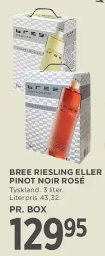 MENY Bree Riesling eller Pinot Noir Rosé tilbud