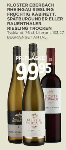 MENY Kloster Eberbach Riesling / hvidvine tilbud