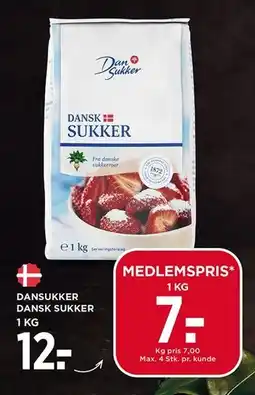 MENY Dansukker Dansk Sukker 1 kg tilbud