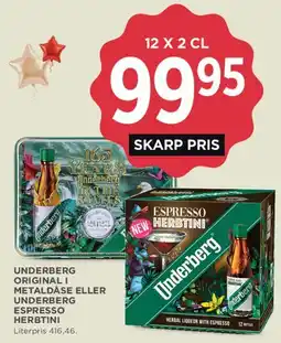 MENY Underberg (Original i metaldåse) / Underberg Espresso Herbtini tilbud