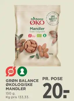 MENY Grøn Balance Økologiske Mandler tilbud