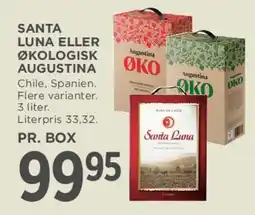 MENY Santa Luna eller økologisk Augustina tilbud
