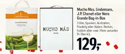 Føtex Bag-in-Box vine: Mucho Más, Lindemans, J.P. Chenet eller Nero Grande tilbud