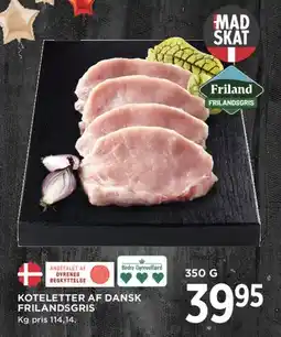 MENY Koteletter af dansk frilandsgris tilbud