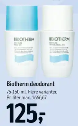 Føtex Biotherm deodorant tilbud