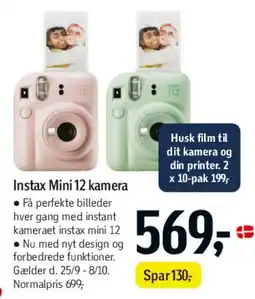 Føtex Instax Mini 12 kamera tilbud