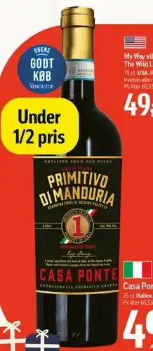 Føtex Casa Ponte Primitivo di Manduria tilbud