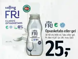 Føtex Opvasketabs eller gel tilbud