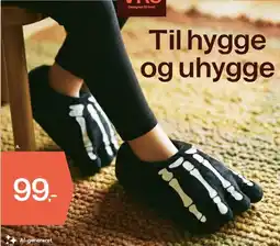 Føtex Hjemmesko - skelet/knogle-design tilbud