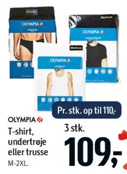Føtex Olympia T-shirt / undertrøje eller trusse 3-pak tilbud