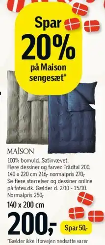 Føtex MAISON sengesæt tilbud