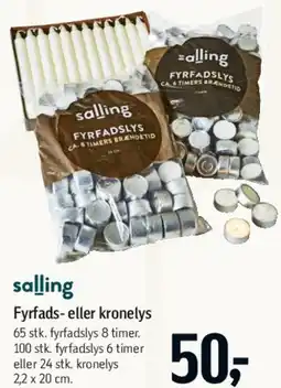Føtex Fyrfads- eller kronelys tilbud