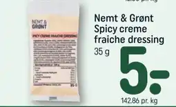 REMA 1000 Nemt & Grønt spicy creme fraiche dressing tilbud