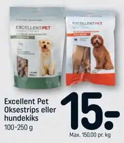 REMA 1000 Excellent Pet Oksestrips eller hundekiks tilbud