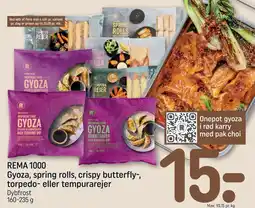 REMA 1000 Rema 1000 gyoza, spring rolls, crispy butterfly-, torpedo- eller tempurarejer tilbud