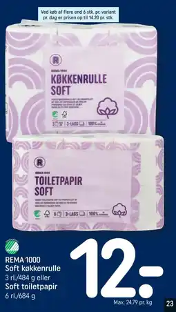 REMA 1000 Rema 1000 soft køkkenrulle tilbud