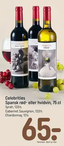 REMA 1000 Celebrities Spansk rød- eller hvidvin tilbud