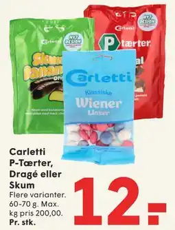 SPAR Carletti P-Tærter, Dragé eller Skum tilbud
