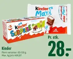 Min Købmand Kinder tilbud