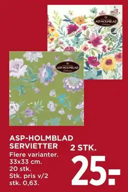 MENY ASP-HOLMBLAD SERVIETTER tilbud