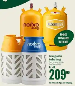 Min Købmand Kosangas eller Norbro Energi tilbud