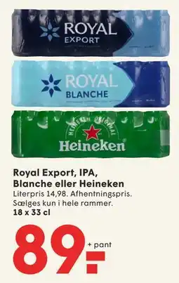 SPAR Royal Export, IPA, Blanche eller Heineken tilbud