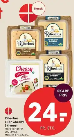 SPAR Riberhus eller Cheasy Skiveost tilbud