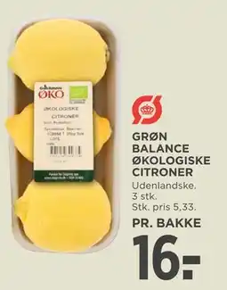 MENY GRØN BALANCE ØKOLOGISKE CITRONER tilbud