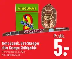 Min Købmand Toms Spunk, Go’e Stænger eller Kæmpe Skildpadde tilbud